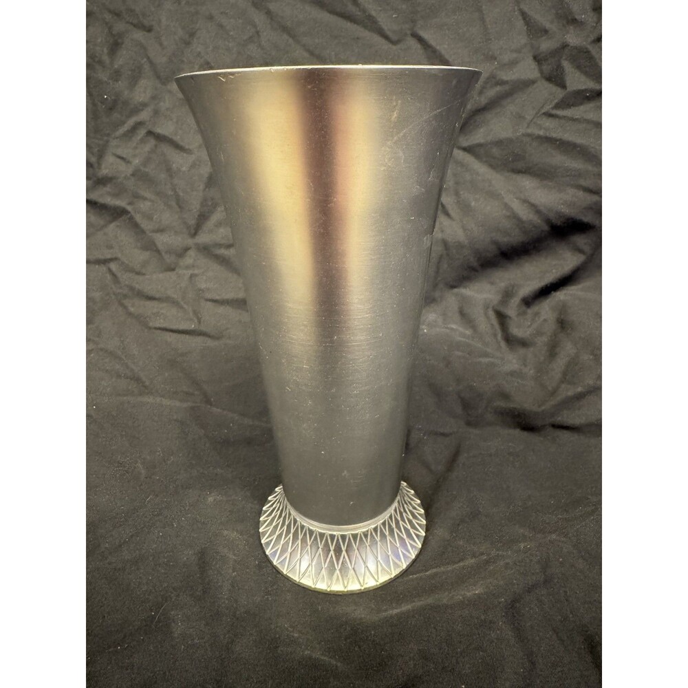 Vintage Art Deco Kensington Aluminum Footed Trumpet Vase